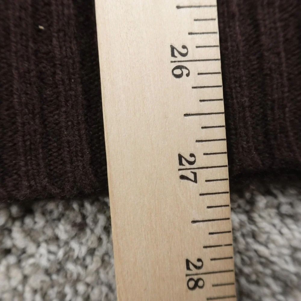 Express Sweater Mens XL Brown Lambswool V Neck Knit Pullover Cozy Warm‎ Grandpa